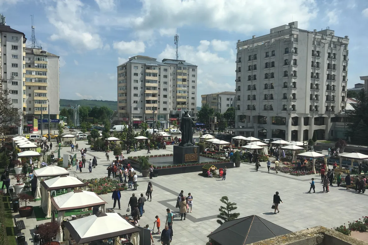 Florile au atras ca un magnet vasluienii în centrul orașului
