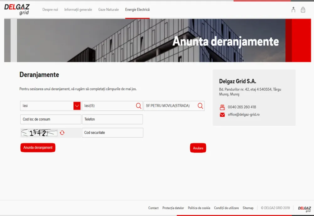 Deranjamentele la electricitate pot fi semnalate de acum și on-line