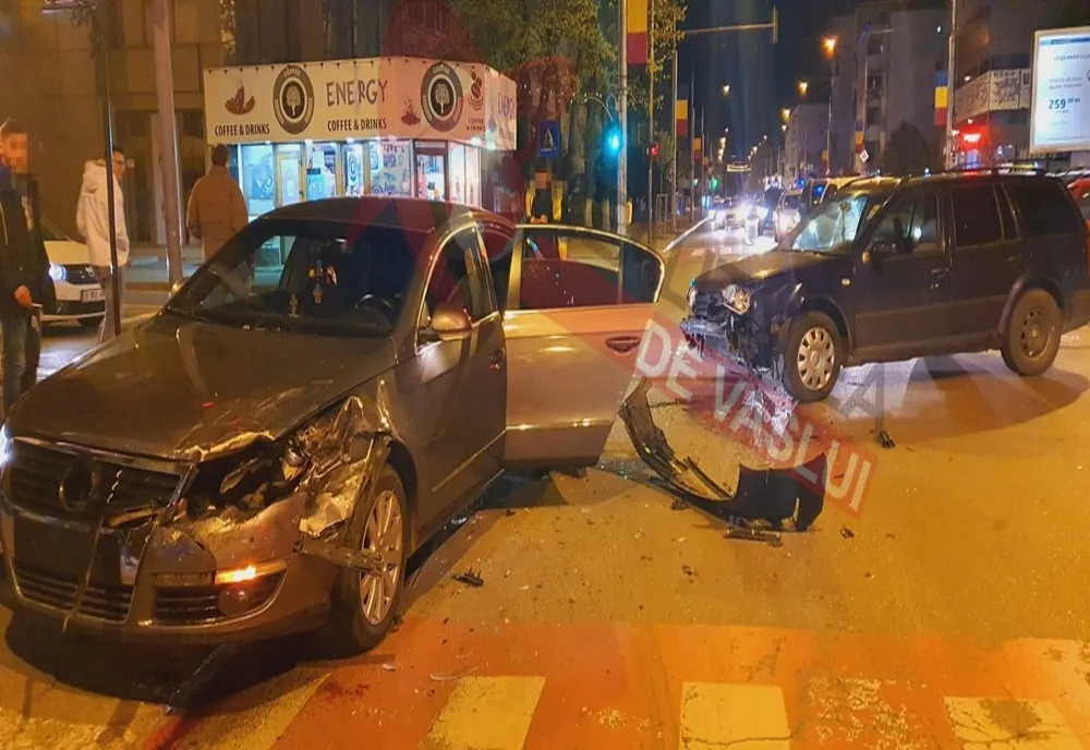 Accident rutier în zona Crolux din Bârlad - FOTO