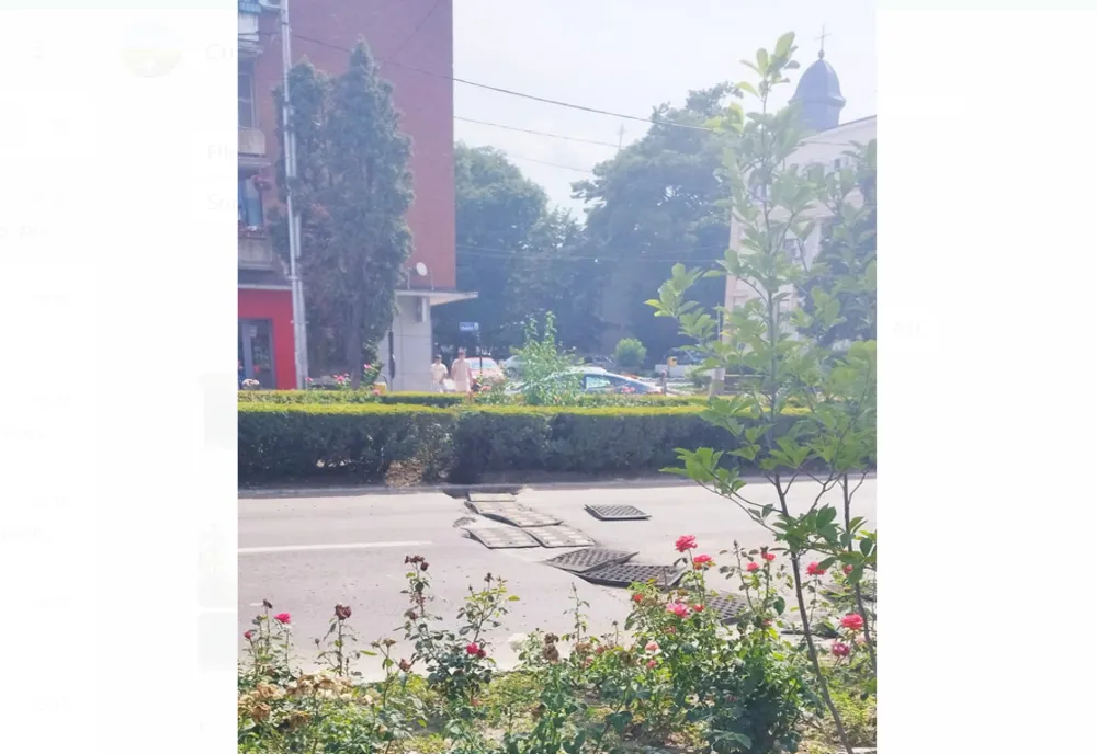 IMAGINEA ZILEI. „Capcane” pentru șoferi, la doi pași de Primăria Bârlad