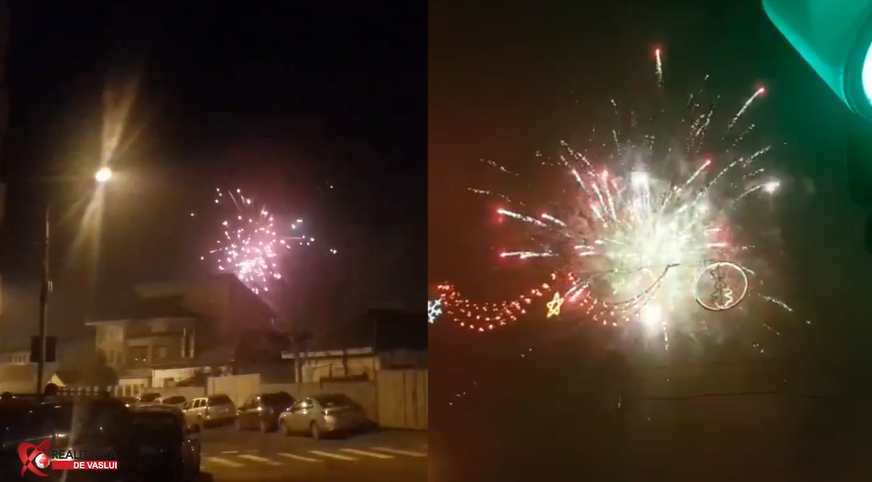 Anul Nou, primit cu focuri de artificii la Bârlad - VIDEO