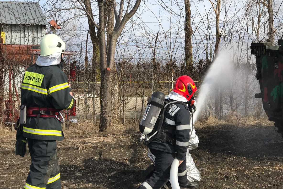 Pompierii au simulat un accident chimic la Râșești