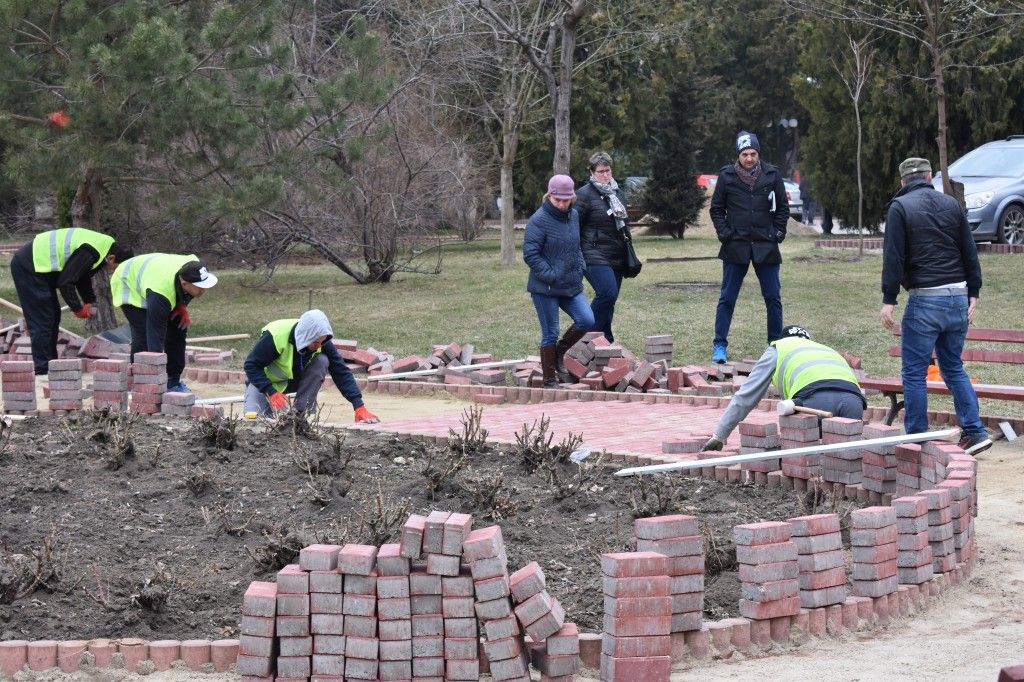 Au început lucrările de modernizare a aleilor Parcului „Victor Ion Popa”