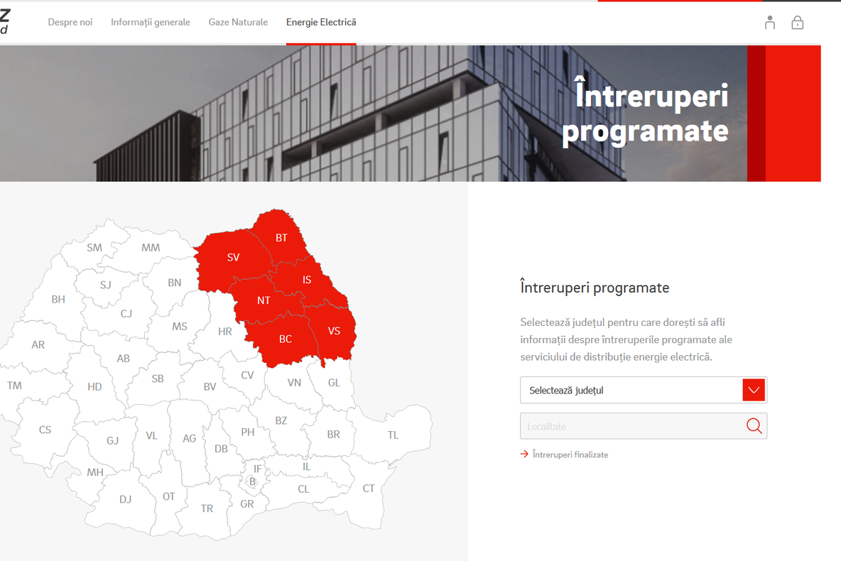 Întreruperile planificate în alimentarea cu energie electrică vor fi anunţate prin SMS