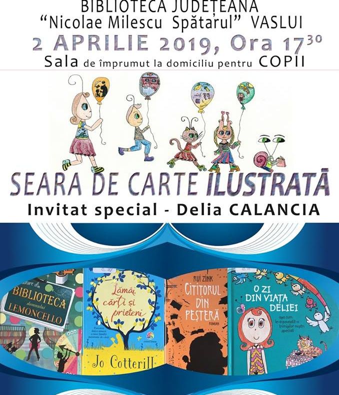 Biblioteca din Vaslui organizează o Seară de Carte Ilustrată