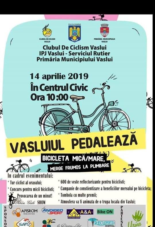 Sâmbătă, Vasluiul pedalează!