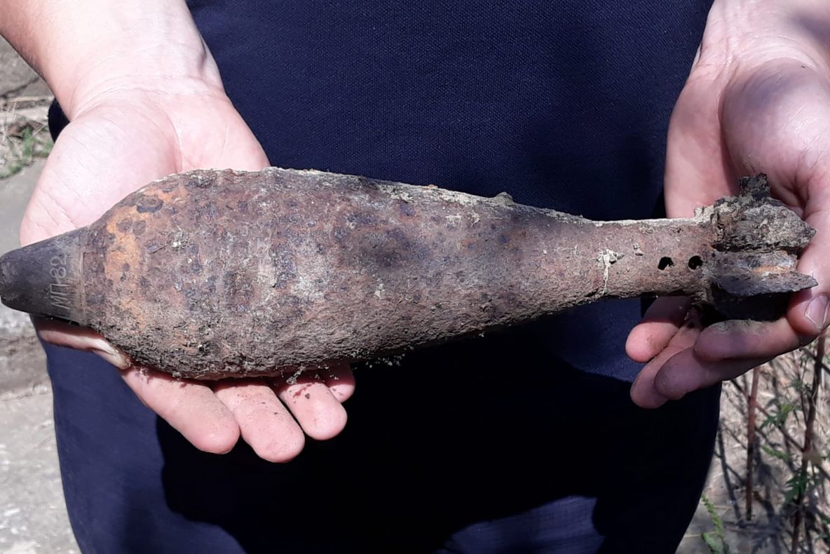 Bombă de aruncător, descoperită în localitatea Urlați!