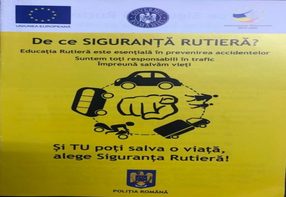 Activități educativ preventive desfășurate de polițiștii rutieri în cadrul campaniei „De ce Siguranța Rutieră?”