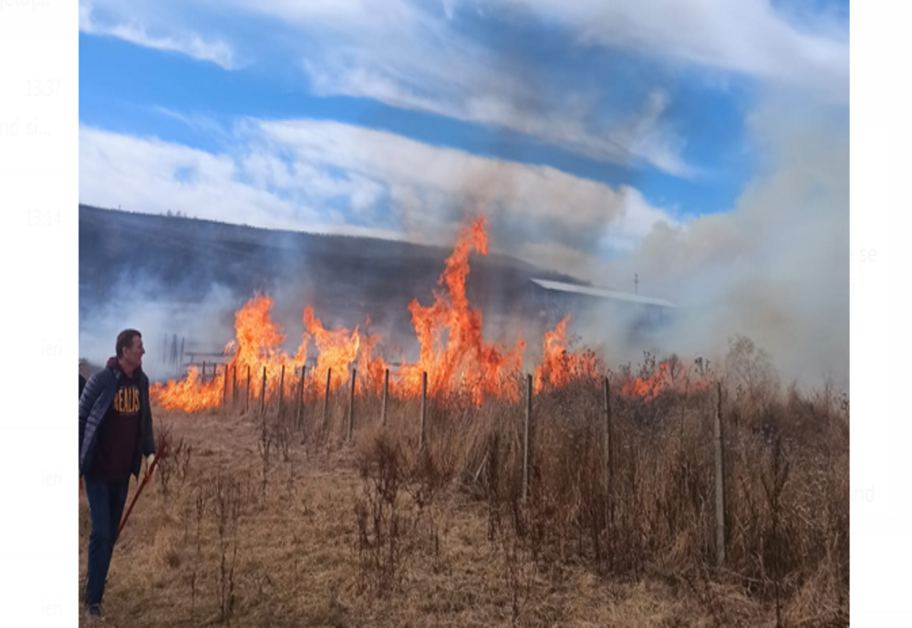 Pompierii și peste 35 de localnici au luptat șase ore cu un incendiu, pentru a salva 25 de locuințe și sute de animale