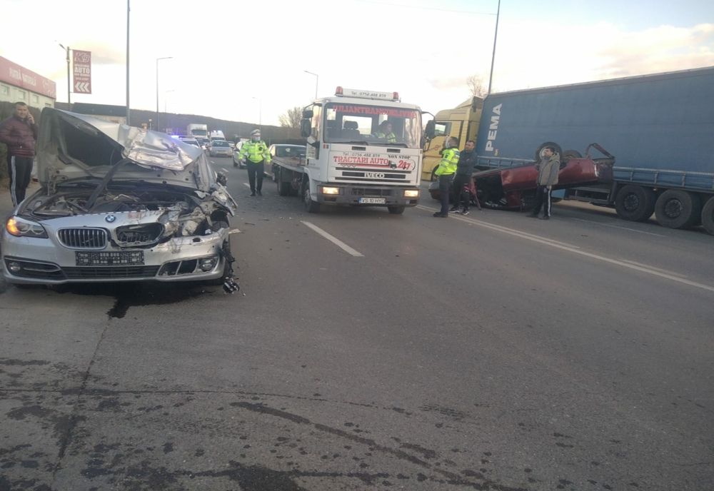 Accident la ieșirea din Vaslui - FOTO
