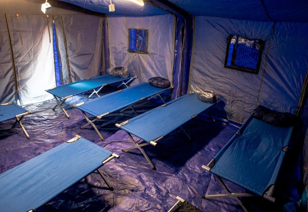 Tabăra mobilă de la Huși, operațională pentru persoanele care caută adăpost în urma conflictului militar din Ucraina