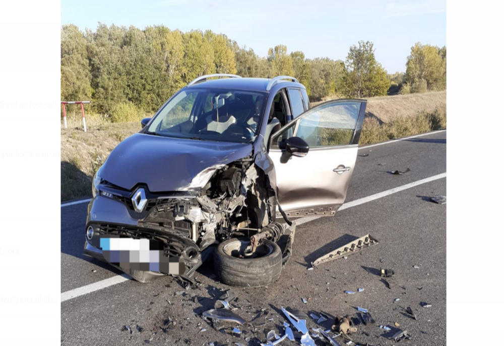 Tamponare între două autoturisme la Ghermănești