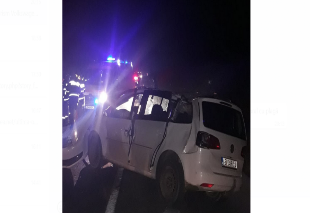 Accident rutier pe DE 581, în apropiere de Bârlad. O persoană a rămas încarcerată