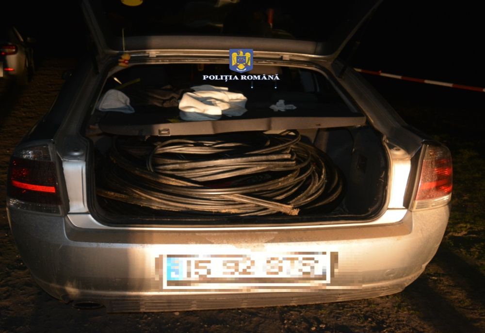 Patru tineri au fost arestați după ce au furat cabluri de pe stâlpi