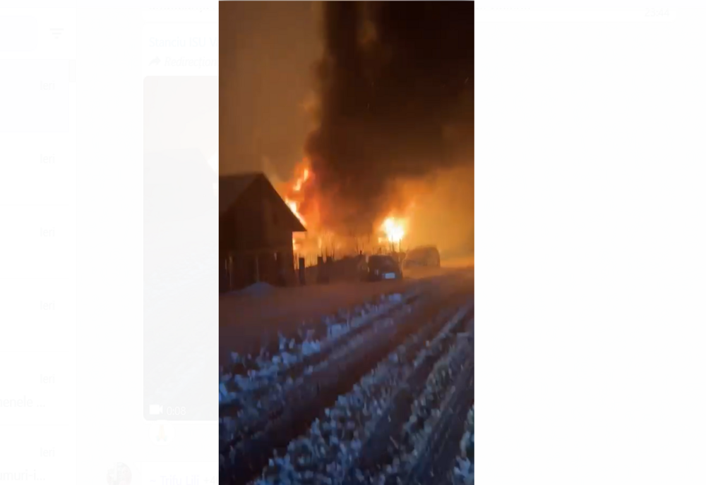 Incendiu violent la Văleni - VIDEO
