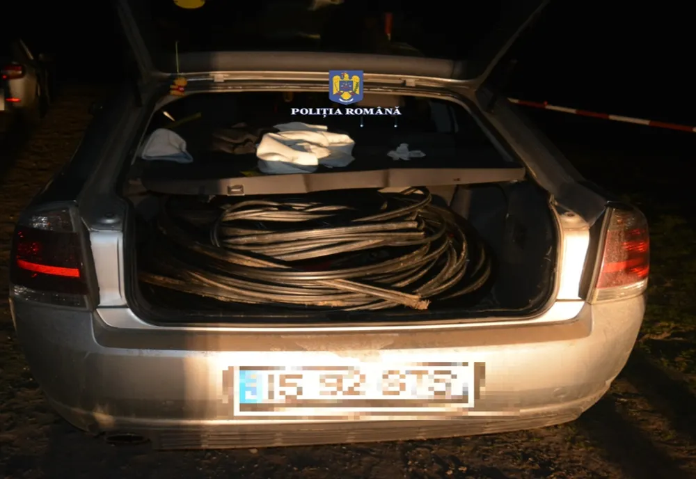 Patru tineri au fost arestați după ce au furat cabluri de pe stâlpi
