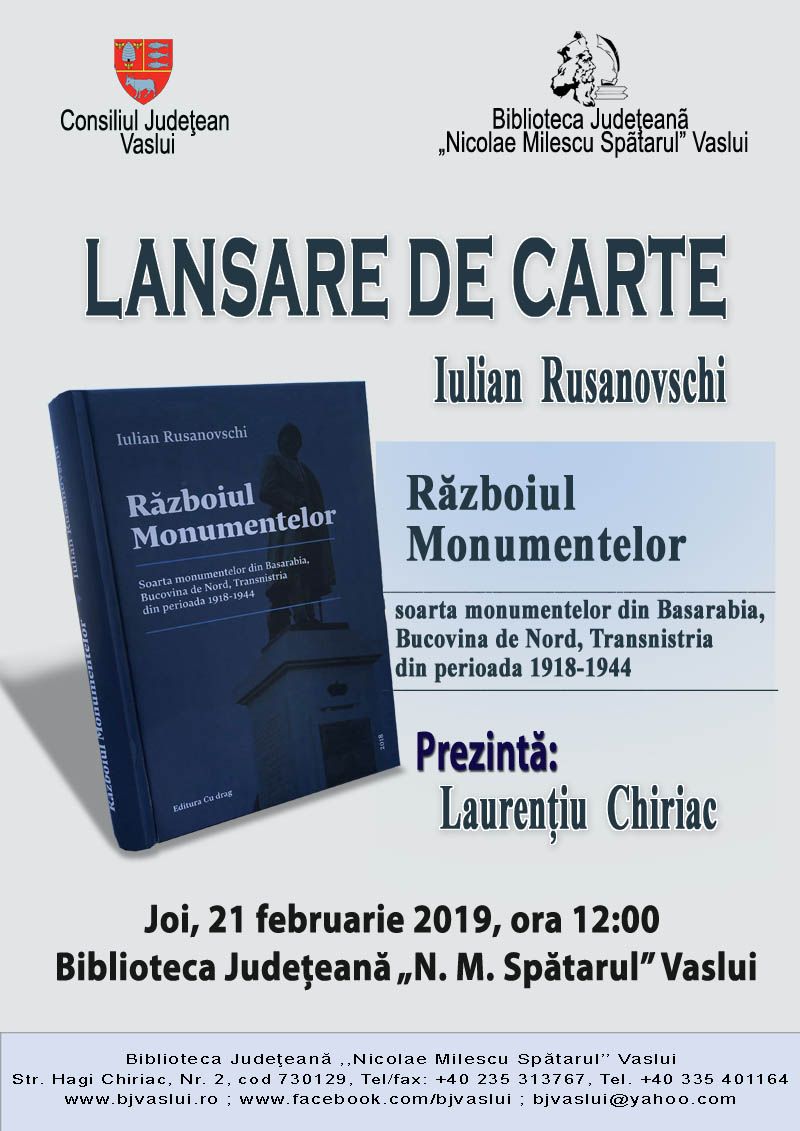 afiș Războiul Monumentelor