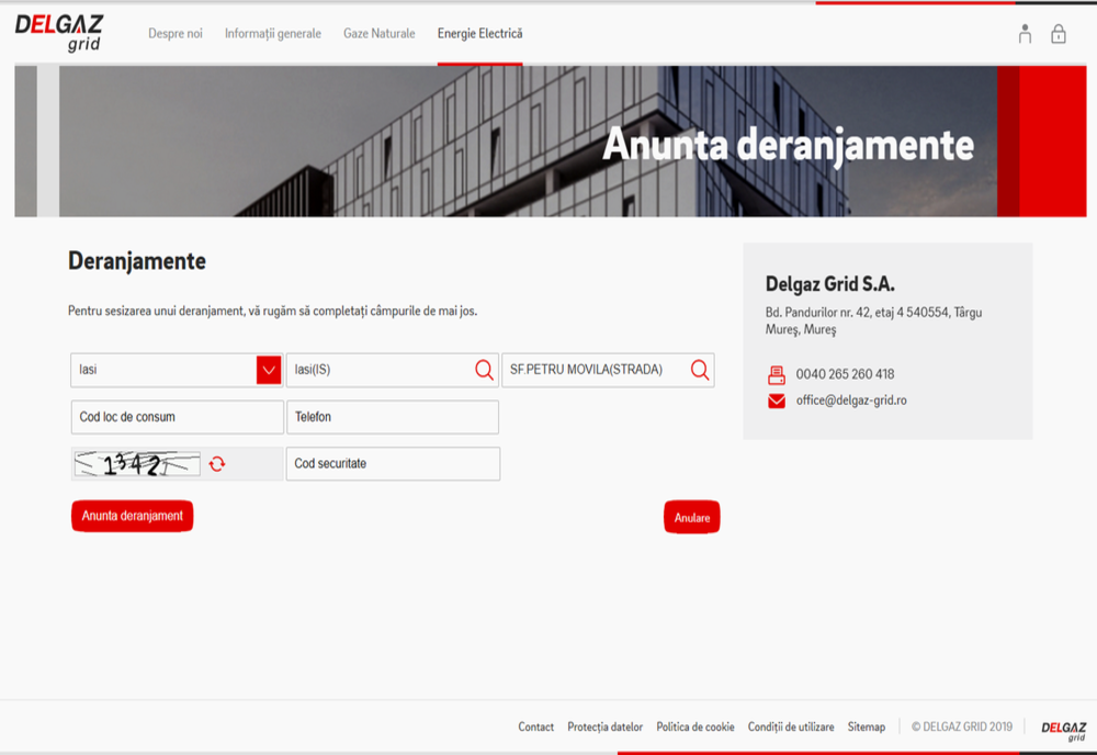 Deranjamentele la electricitate pot fi semnalate de acum și on-line