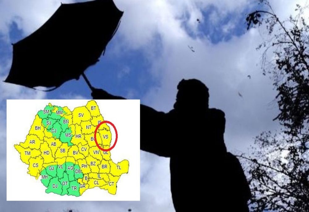 COD GALBEN de vânt puternic, ploi şi ulterior ninsori! 