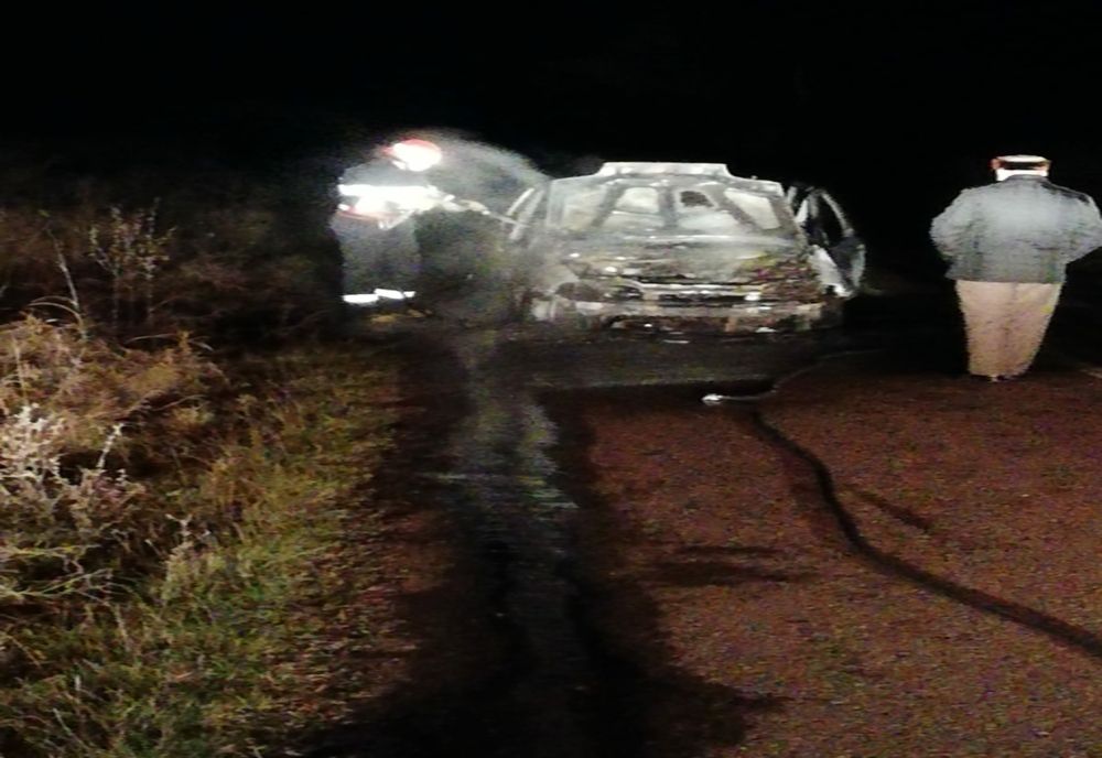 Autoturism făcut scrum la ieșire din Murgeni 