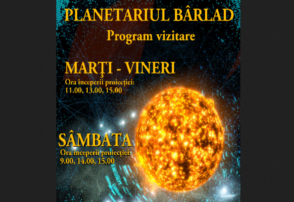 Planetariul din Bârlad se va redeschide pentru vizitare 