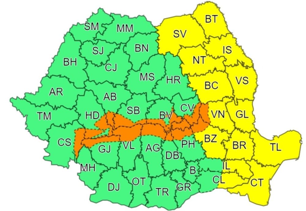 Moldova, sub AVERITZARE  COD GALBEN de vânt 