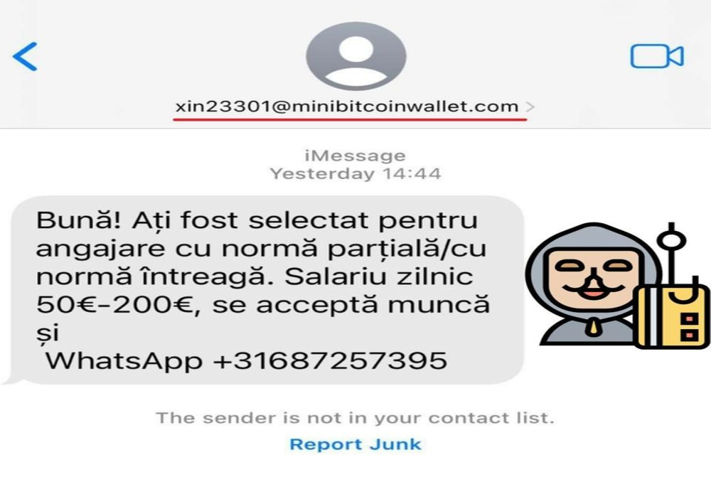 Atenție la propunerile primite prin intermediul aplicațiilor de mesagerie sau sms, care vă prezintă oportunități de angajare sau de investiții ce promit câștiguri rapide!