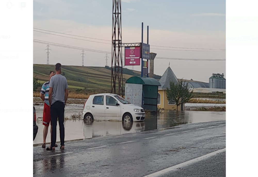 VIDEO. Trafic îngreunat din cauza ploilor pe DE 581. La Bârlad s-a transmis mesaj RO-ALERT