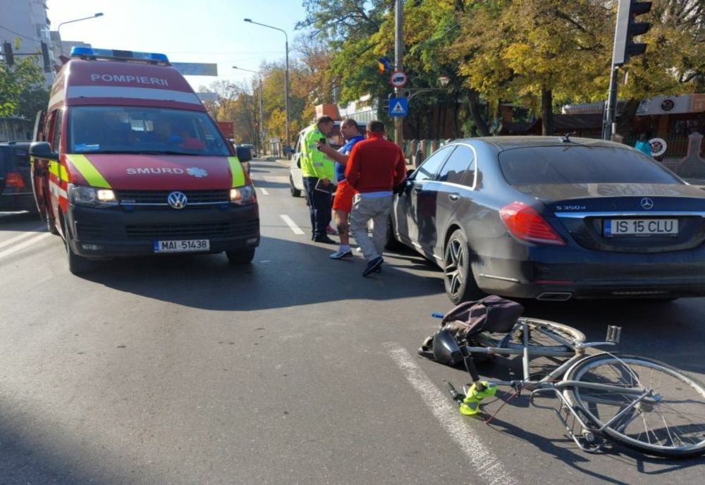 Biciclist lovit de mașină, la Bârlad