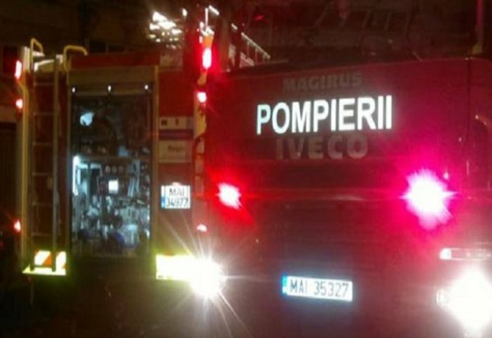 Incendiu la un depozit de lemne din Roșiești