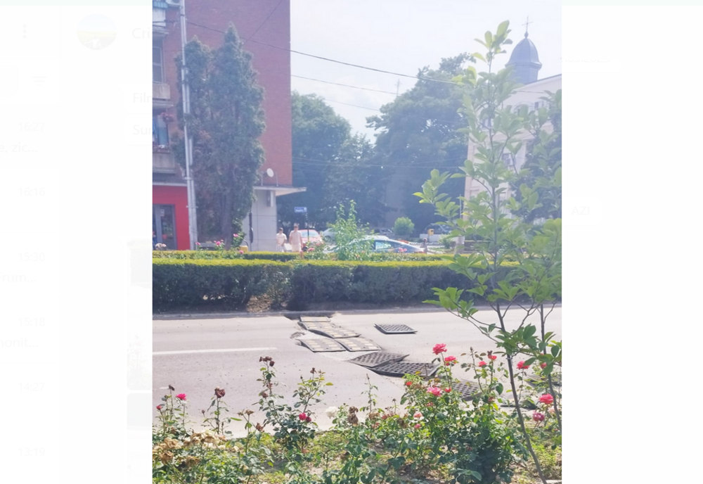 IMAGINEA ZILEI. „Capcane” pentru șoferi, la doi pași de Primăria Bârlad