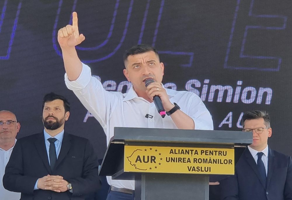 AUR şi-a lansat la Vaslui, candidaţii pentru alegerile din 9 iunie, în prezența liderului George Simion