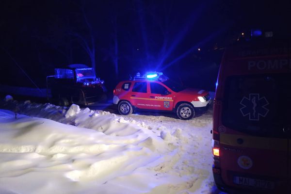 Șenilata trimisă în sprijinul unei ambulanțe SMURD