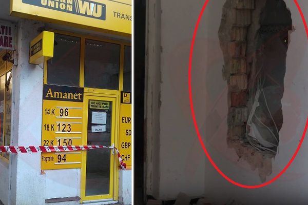 UPDATE. Hoții au plecat cu mâna goală de la Casa de Amanet, după ce au declanșat sistemul de alarmă