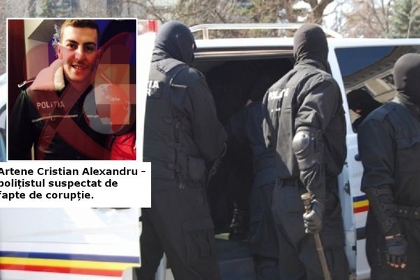 Percheziție domiciliară la un polițist din Bârlad suspectat pentru fapte de corupție!