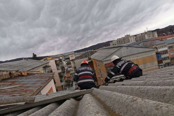Codul protocaliu de vânt puternic a impus intervenţia promptă a pompierilor. Cele mai multe intervenții au fost în zona municipiului Bârlad.
