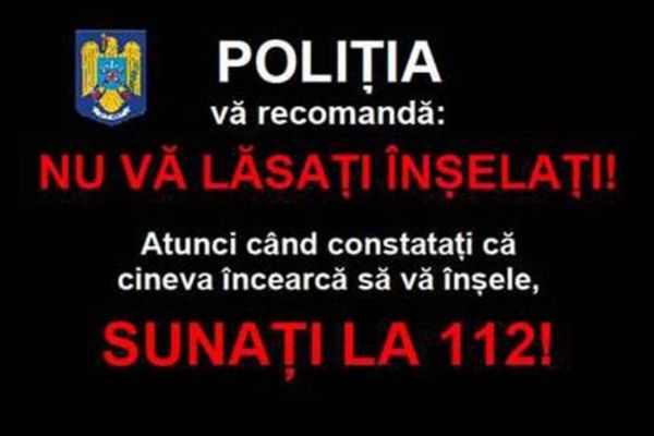Atenție! Înșelătorie pusă la cale prin telefon 