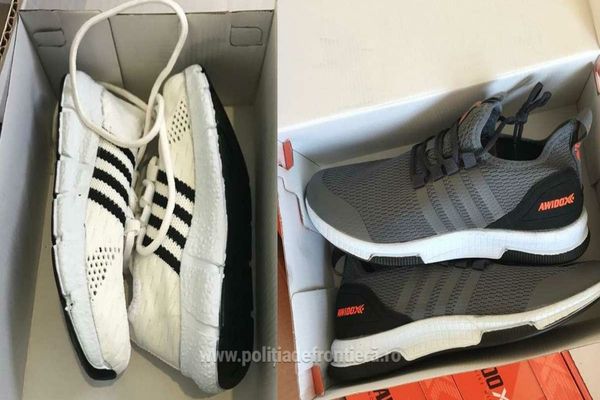 138 baxuri de încălțăminte contrafăcută, confiscate la frontieră 