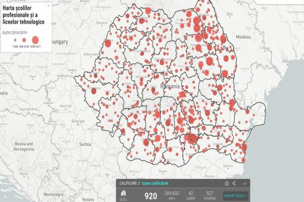 „Harta meseriilor”. Lista completă a școlilor profesionale și liceelor tehnologice
