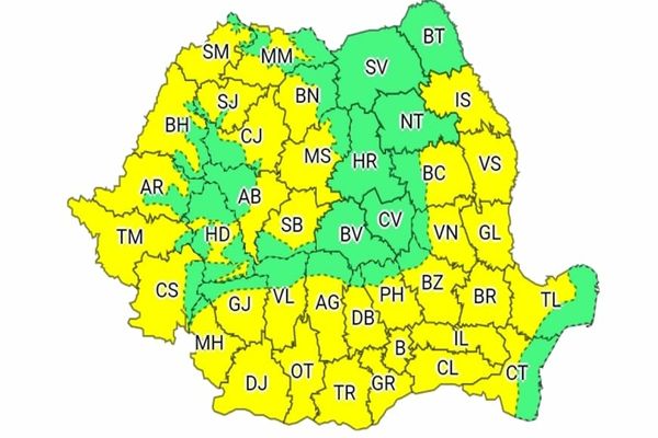 COD GALBEN de CANICULĂ până la sfârșitul lunii