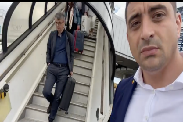 VIDEO-Întâlnire tensionată între George Simion și ministrul Virgil Popescu: ”Cât mai aveți de furat din țara asta?”