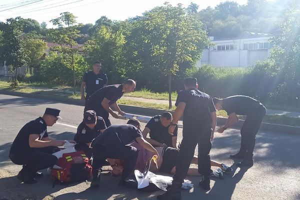 Accident cu o trotienetă electrică chiar în fața Inspectoratului pentru Situații de Urgență "Podul Înalt" al judeţului Vaslui