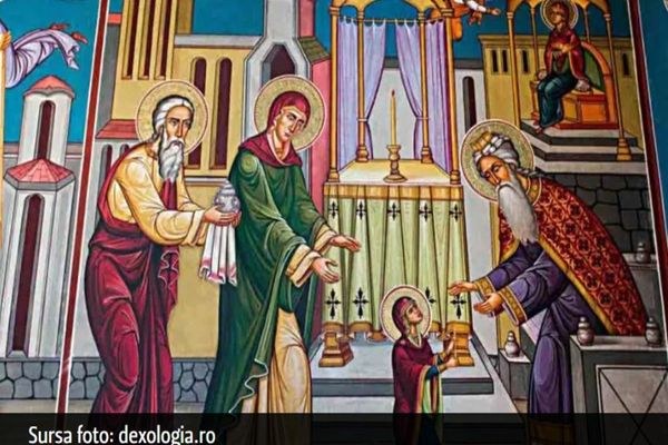 Sărbătoare 21 noiembrie - Intrarea în biserică a Maicii Domnului, sărbătoare cu cruce roşie