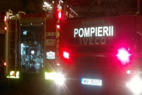 Incendiu la un depozit de lemne din Roșiești