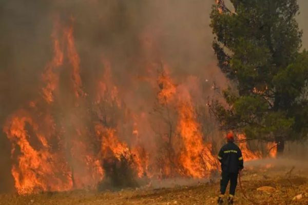 Incendii Grecia. Zeci de mii de turiști, între care și români, evacuați de urgență. Cea mai mare misine de salvare. Flăcările uriașe, vizibile din Albania - VIDEO