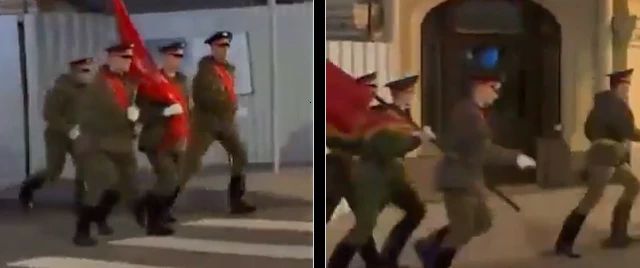 Alertă în capitala Rusiei. Soldații care repetau pentru paradă au rupt-o la fugă în adăposturi - VIDEO