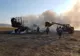 Bădeana: o remorcă cu patru tone de coceni a fost mistuită de flăcări