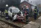 Un autoturism a fost lovit de tren în localitatea Rebricea - FOTO
