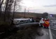 Cisternă plină cu benzină răsturnată la ieșirea din Huși - FOTO&amp;VIDEO