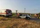 Autoturism lovit de un tren care circula pe ruta Bârlad - Galați